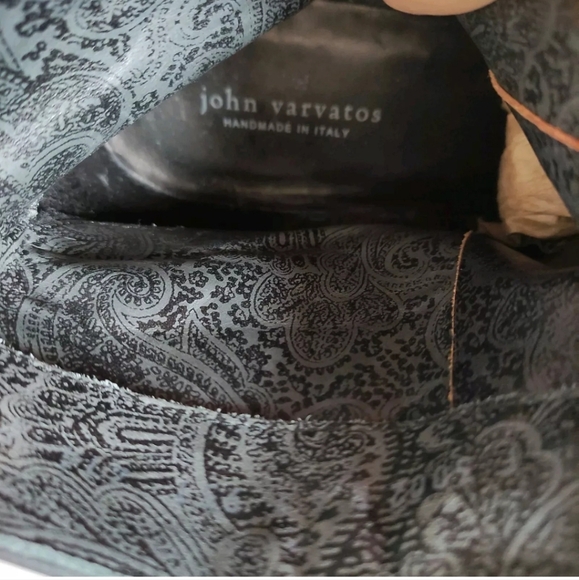 John Varvatos Keith Striped Suede Boots Men's 9.5 Handmade In Italy - Picture 12 of 13